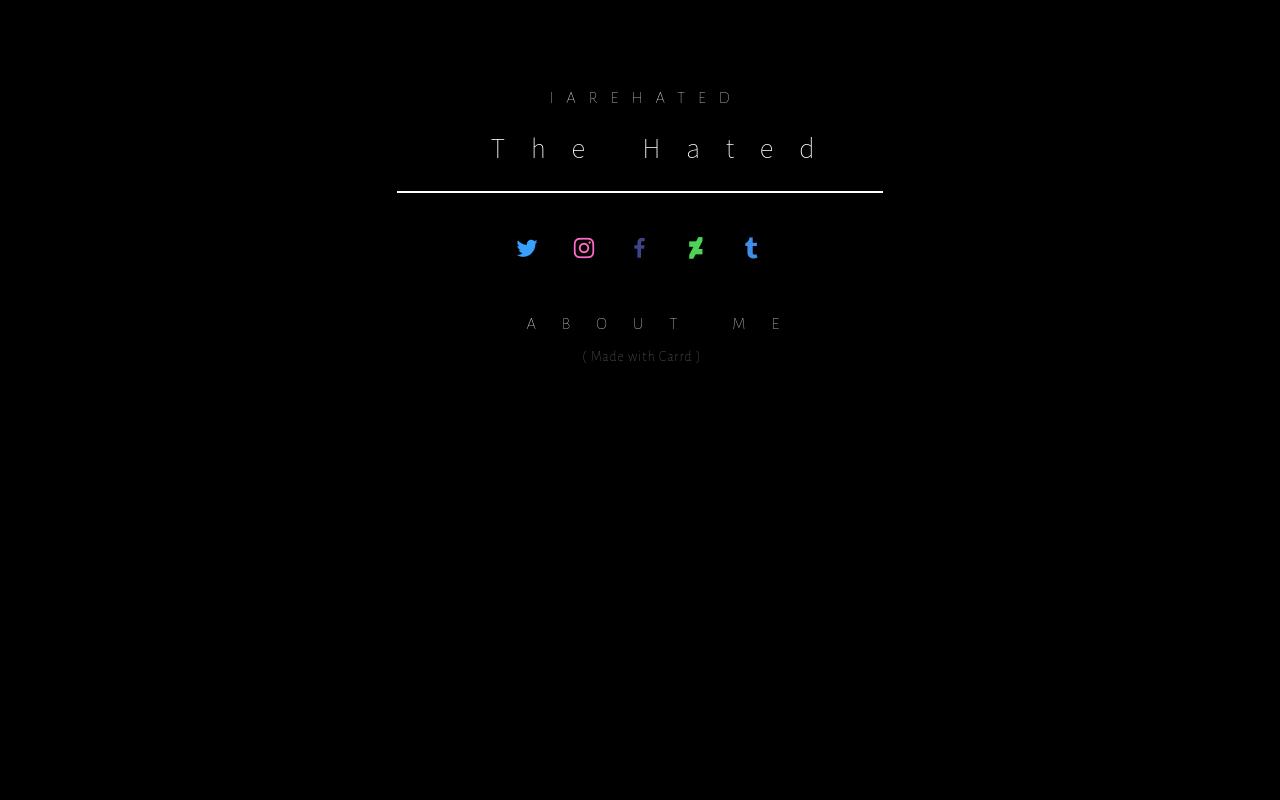 Carrd profile picture for @hated